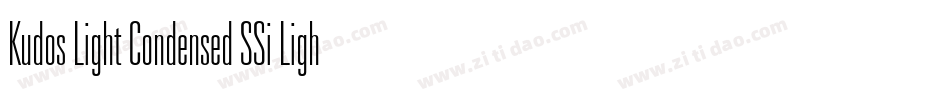 Kudos Light Condensed SSi Light Condensed Italic字体转换